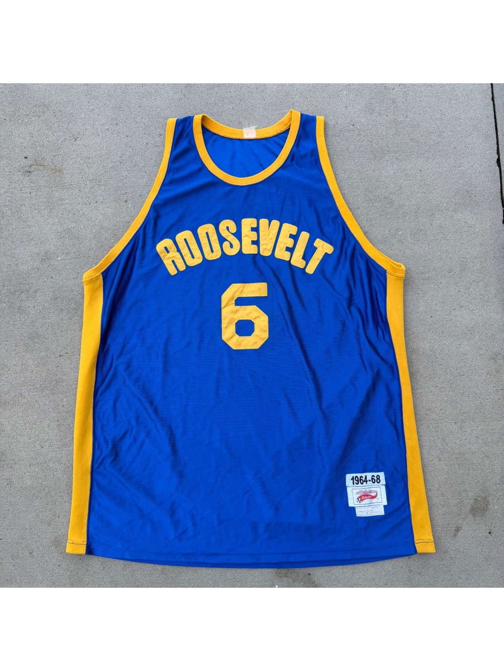 All American Collection Jersey Mens 29x34 Blue Yellow Irving Roosevelt